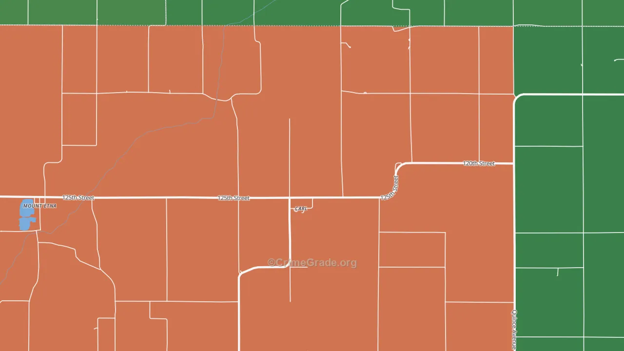 Carl, IA Map of Vehicle Theft Rates