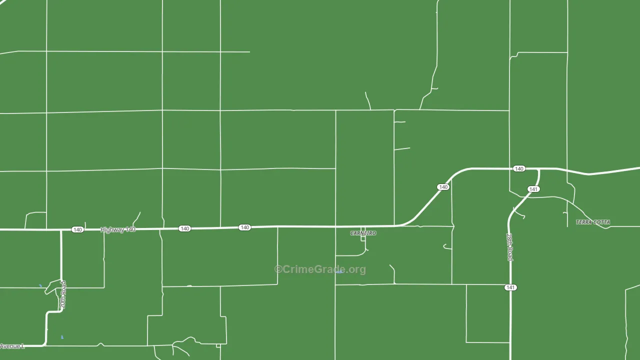 Carneiro, KS Map of Vehicle Theft Rates