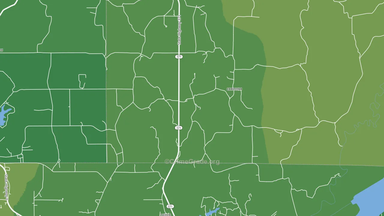 Carolina, MS Map of Vehicle Theft Rates