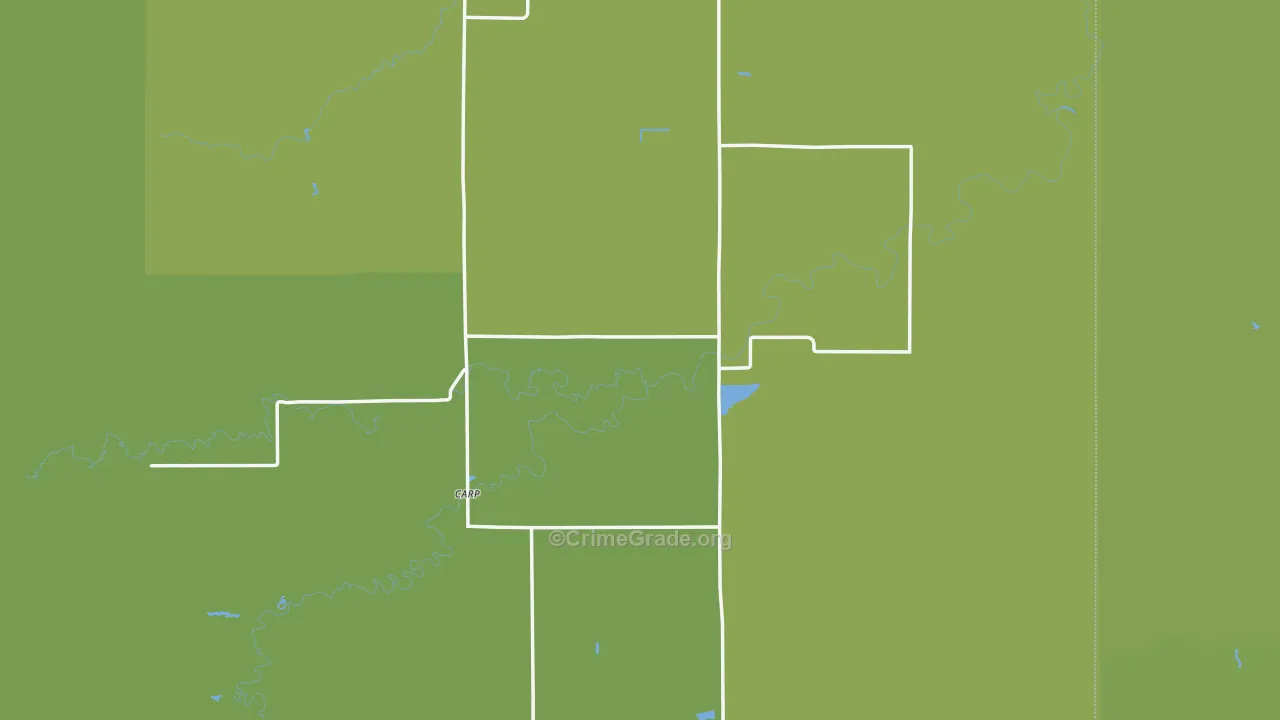 Carp, MN Map of Vehicle Theft Rates