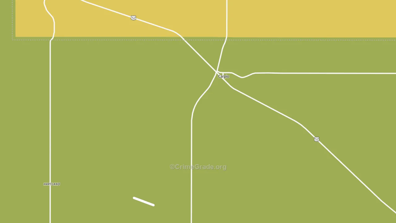 Carpio, ND Map of Vehicle Theft Rates