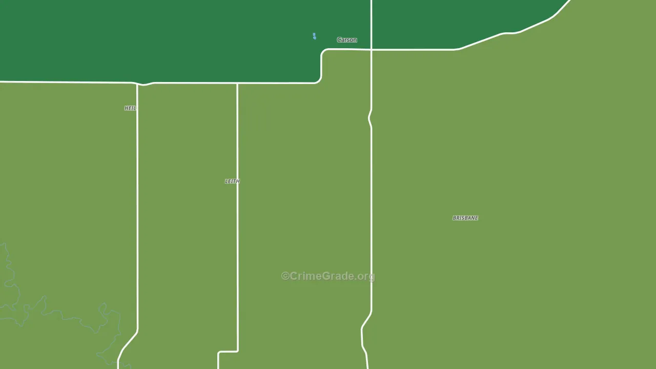 Carson, ND Map of Vehicle Theft Rates