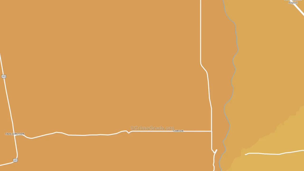 Carson, NM Map of Vehicle Theft Rates