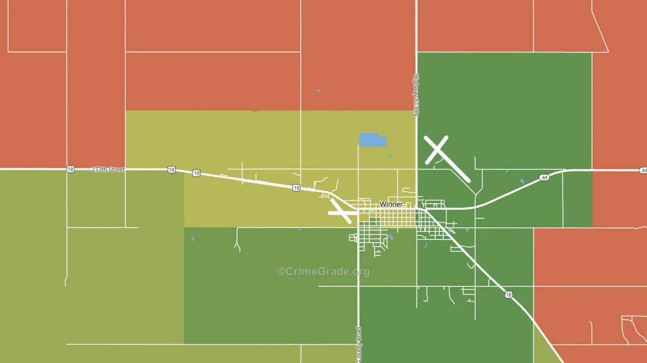 Carter, SD Map of Vehicle Theft Rates