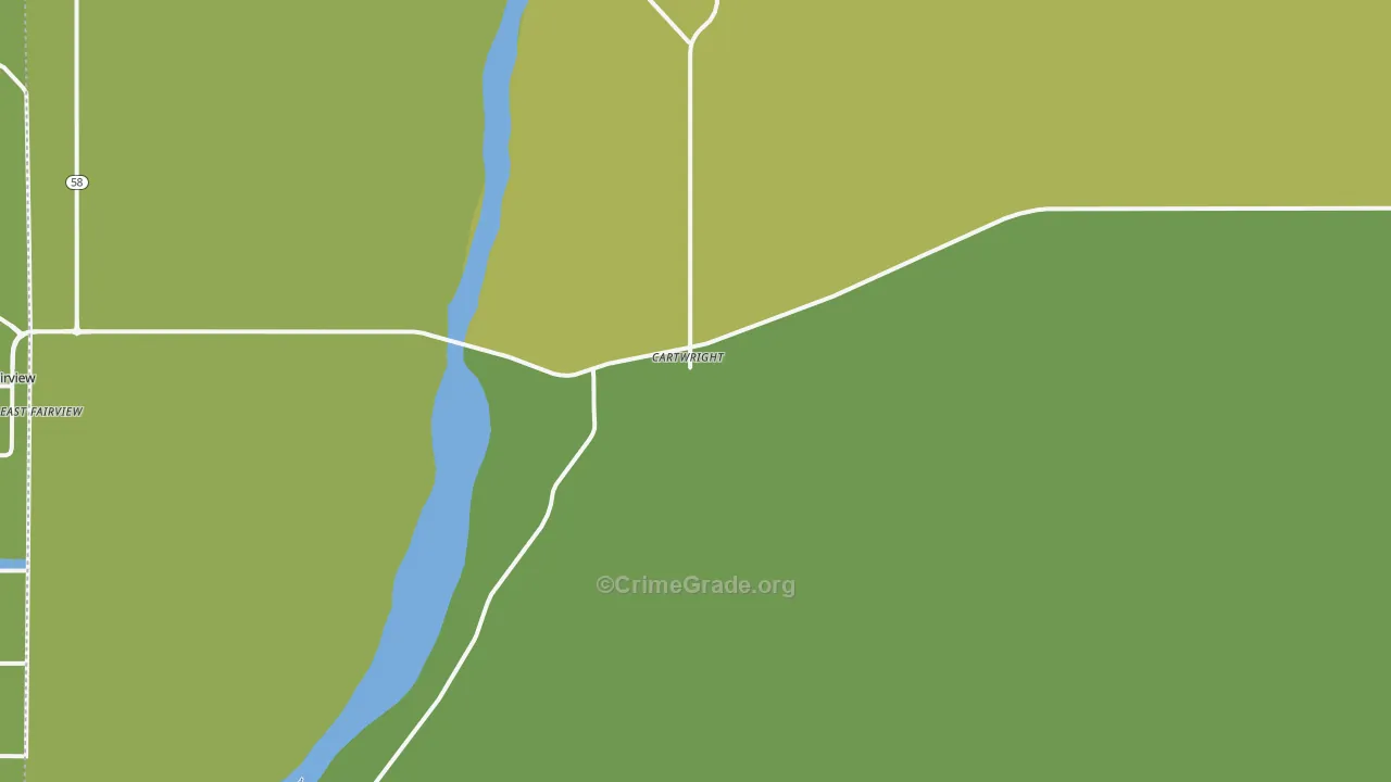 Cartwright, ND Map of Vehicle Theft Rates