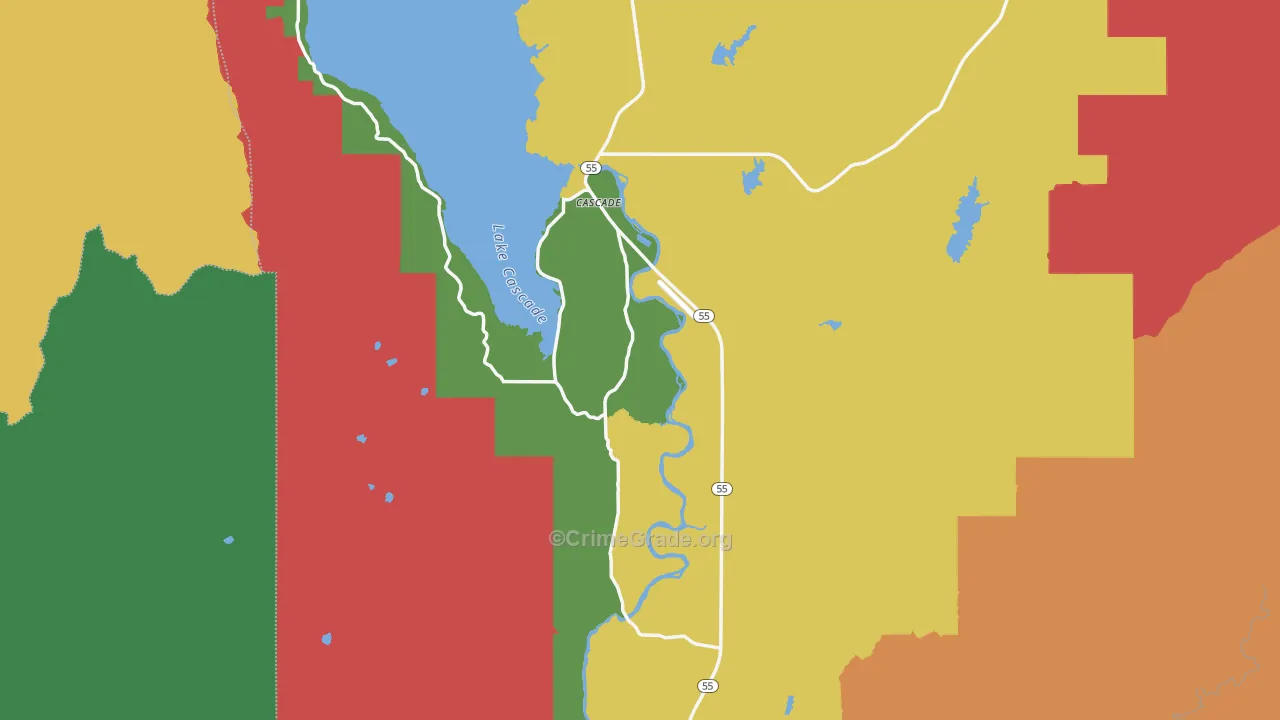 Cascade, ID Map of Vehicle Theft Rates