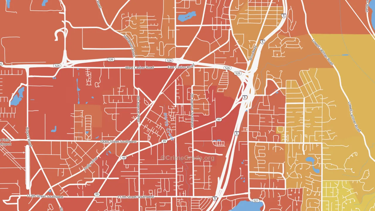 Cascade View, Everett, WA Map of Vehicle Theft Rates