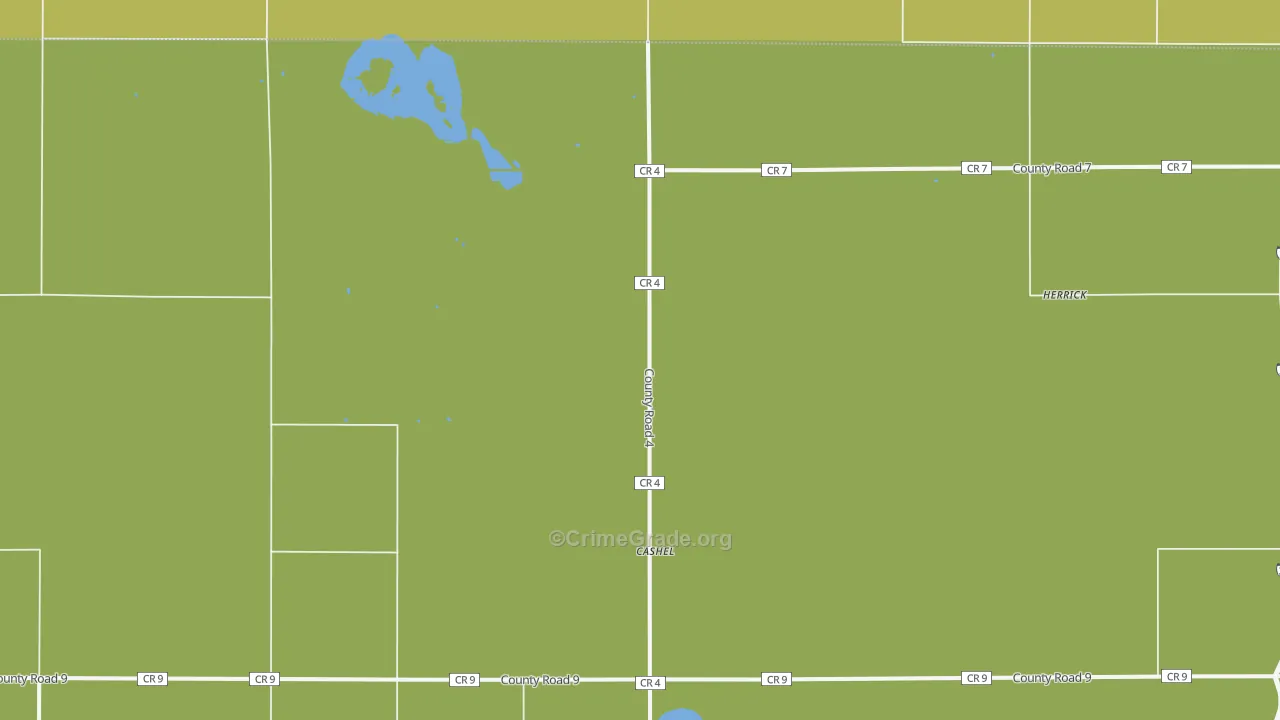Cashel, ND Map of Vehicle Theft Rates