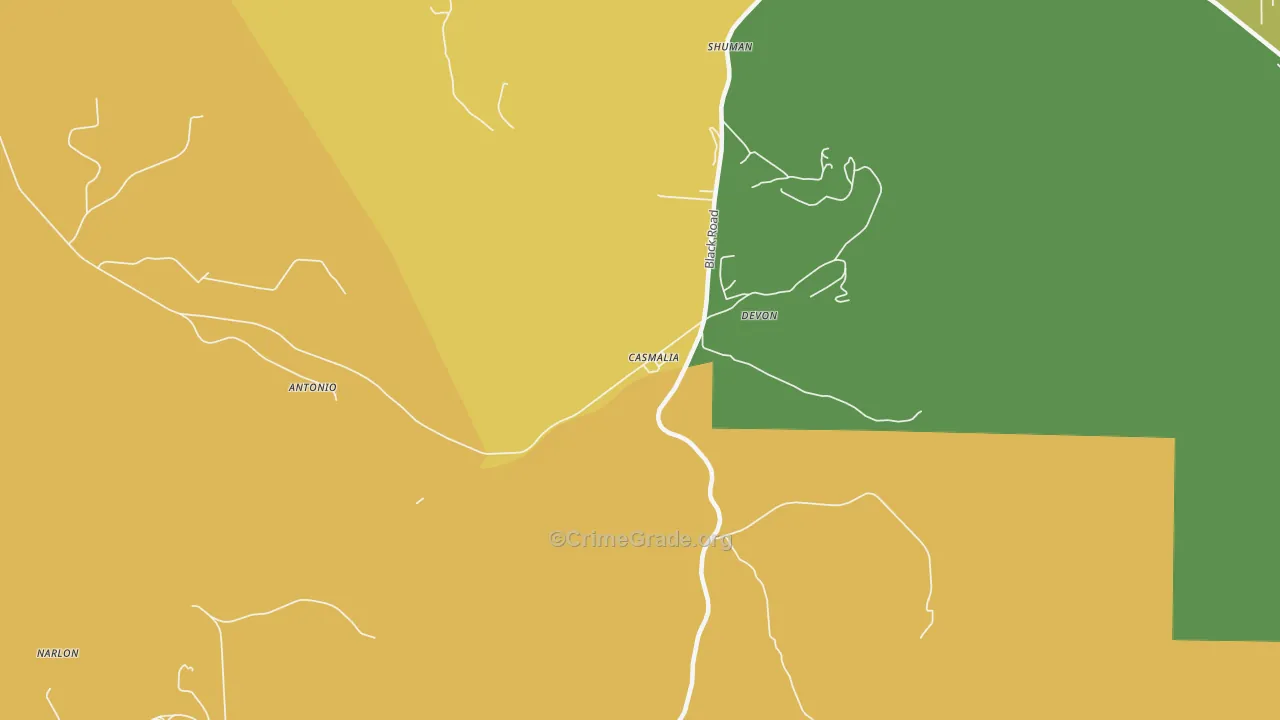 Casmalia, CA Map of Vehicle Theft Rates