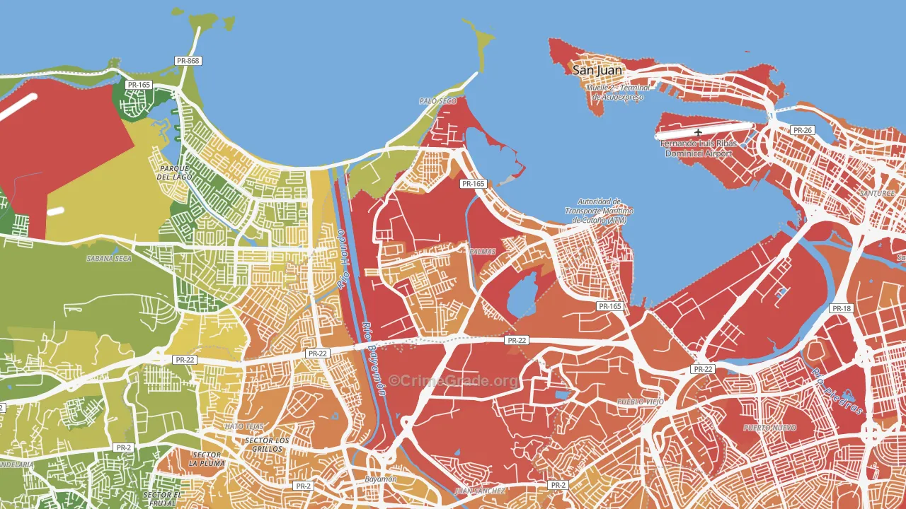 Catano Municipio, PR Map of Vehicle Theft Rates