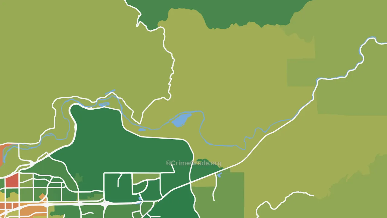 Cawelo, CA Map of Vehicle Theft Rates