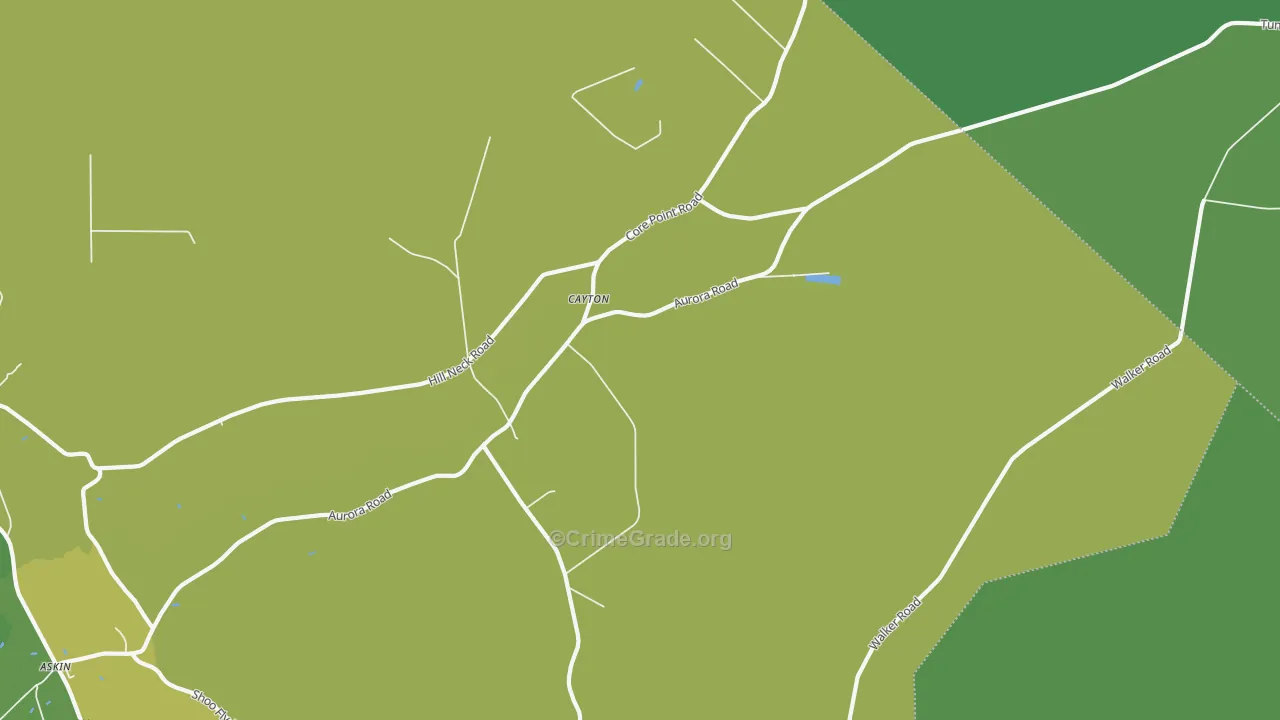 Cayton, NC Map of Vehicle Theft Rates
