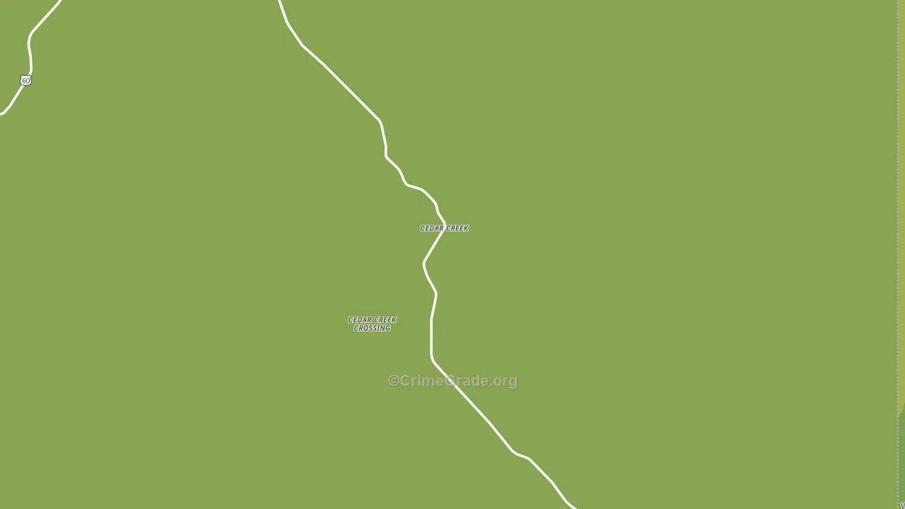 Cedar Creek, AZ Map of Vehicle Theft Rates