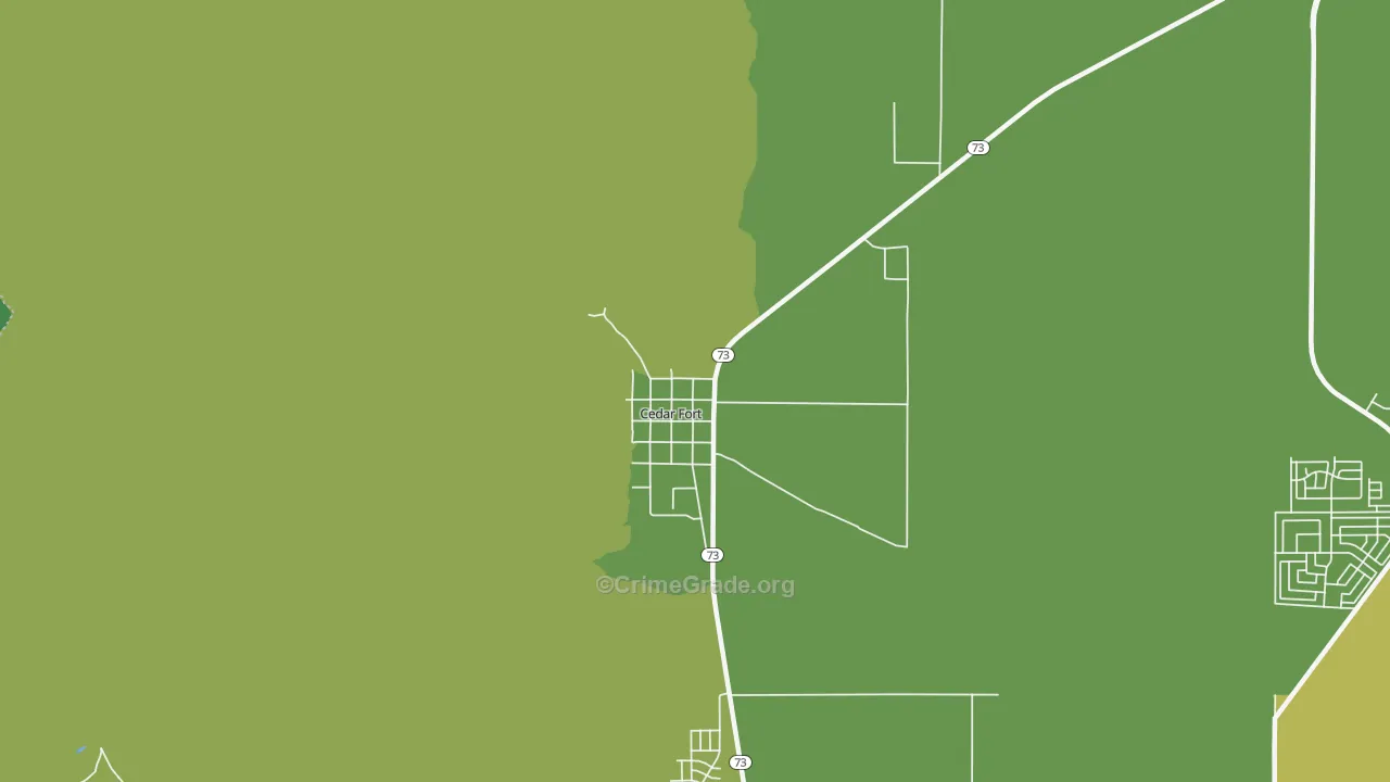 Cedar Fort, UT Map of Vehicle Theft Rates