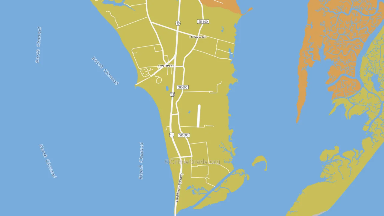 Cedar Grove, VA Map of Vehicle Theft Rates