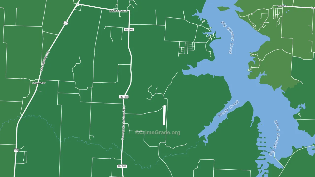 Cedar Mills, TX Map of Vehicle Theft Rates