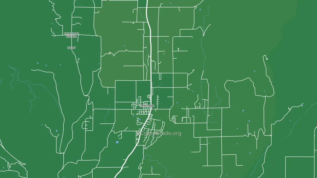 Cedaredge, CO Map of Vehicle Theft Rates