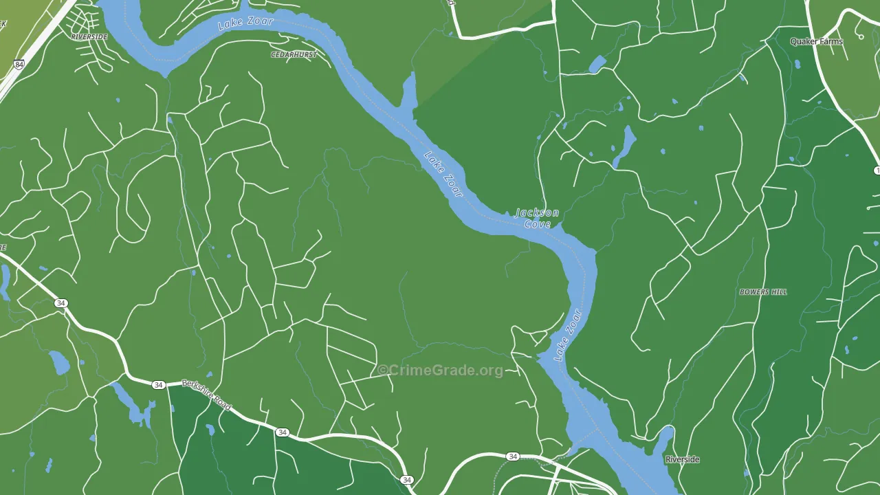 Cedarhurst, CT Map of Vehicle Theft Rates