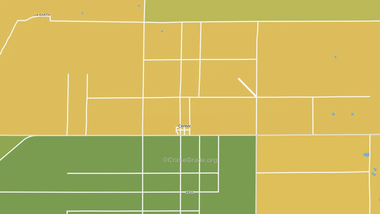 Center, CO Map of Vehicle Theft Rates