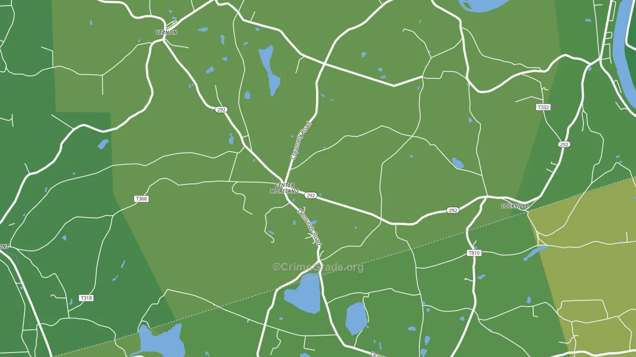 Center Moreland, PA Map of Vehicle Theft Rates