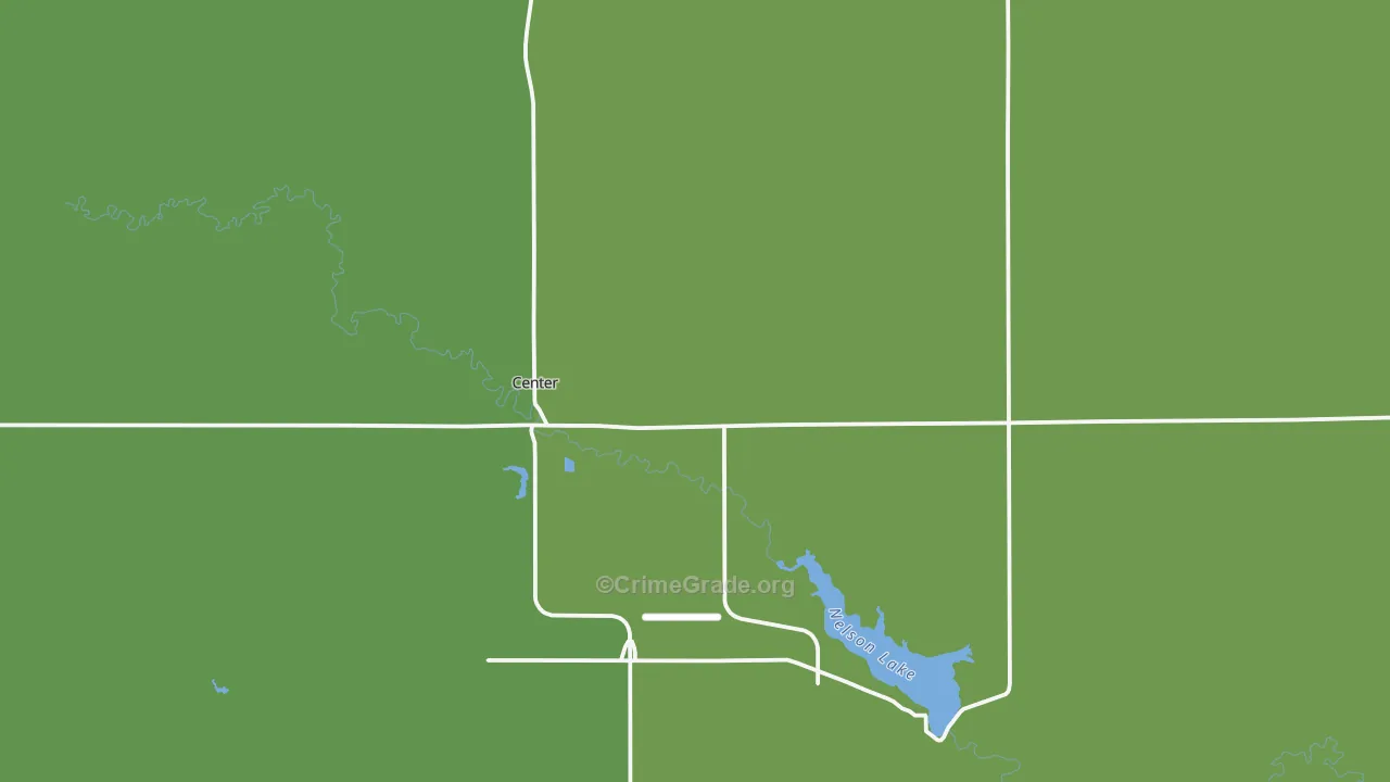 Center, ND Map of Vehicle Theft Rates