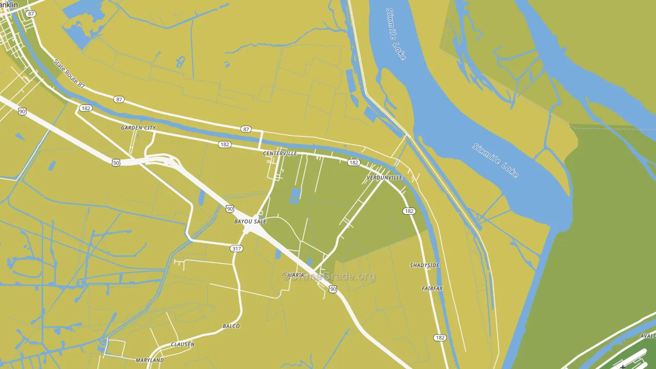Centerville, LA Map of Vehicle Theft Rates