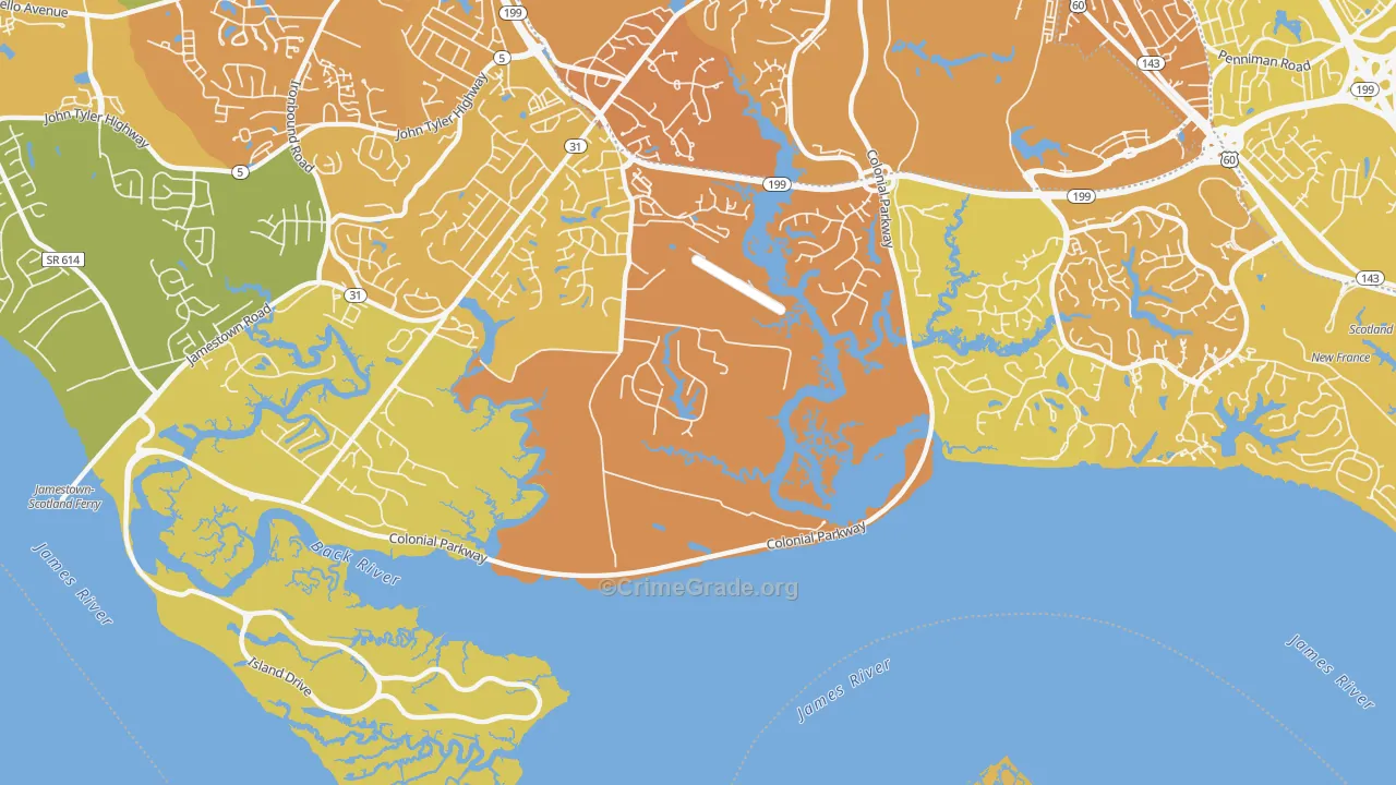 Centerville, VA Map of Vehicle Theft Rates