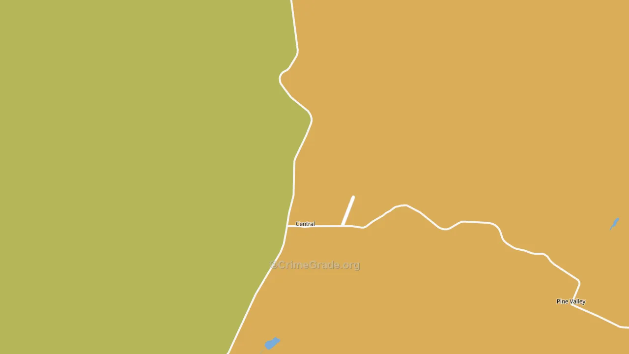 Central, UT Map of Vehicle Theft Rates
