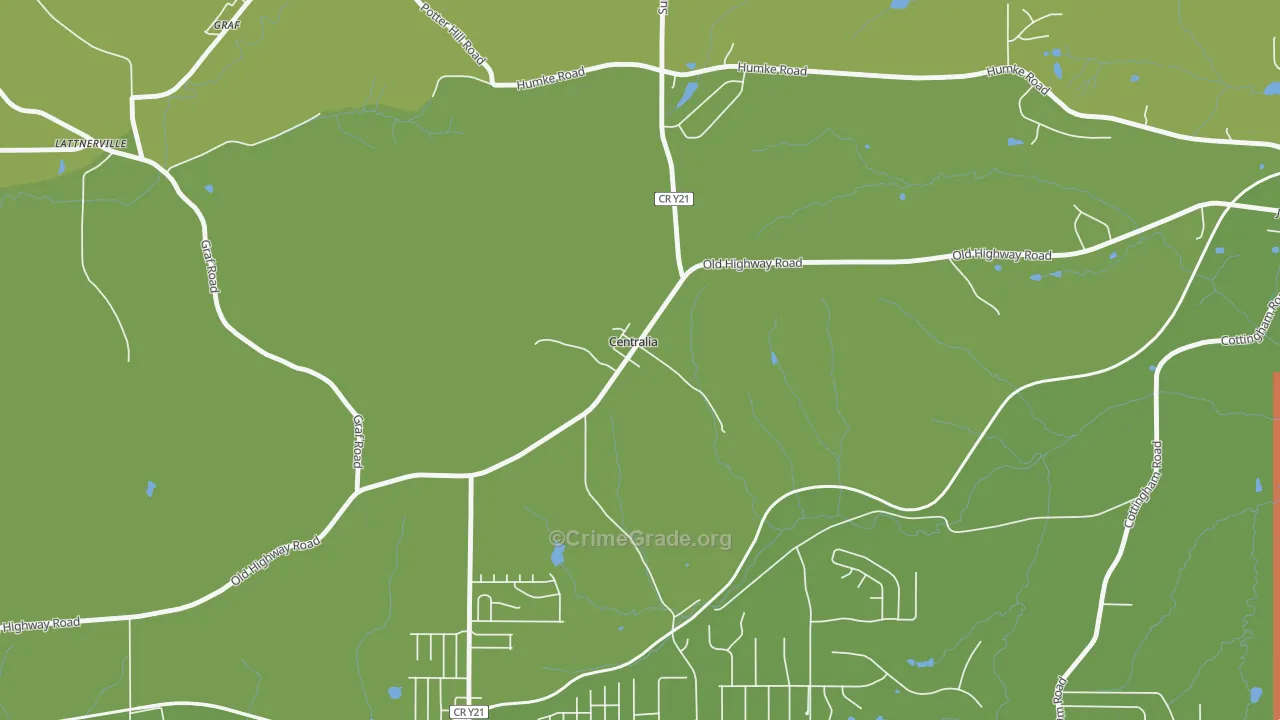 Centralia, IA Map of Vehicle Theft Rates