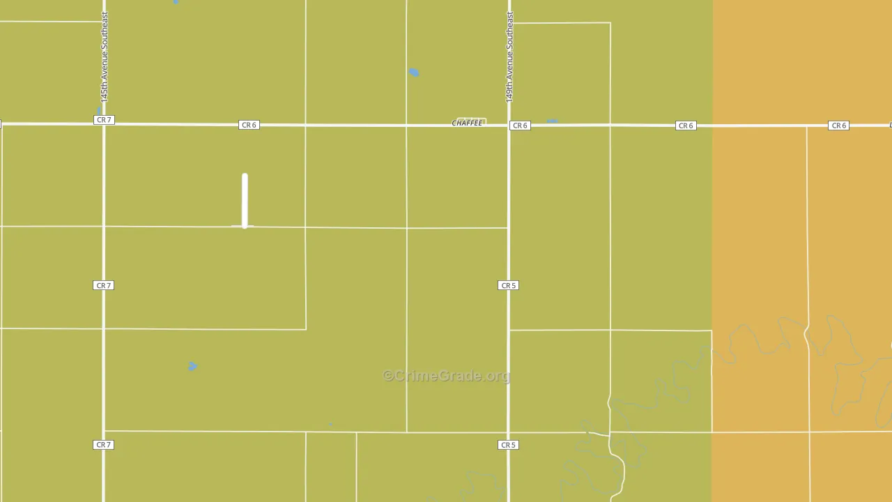 Chaffee, ND Map of Vehicle Theft Rates
