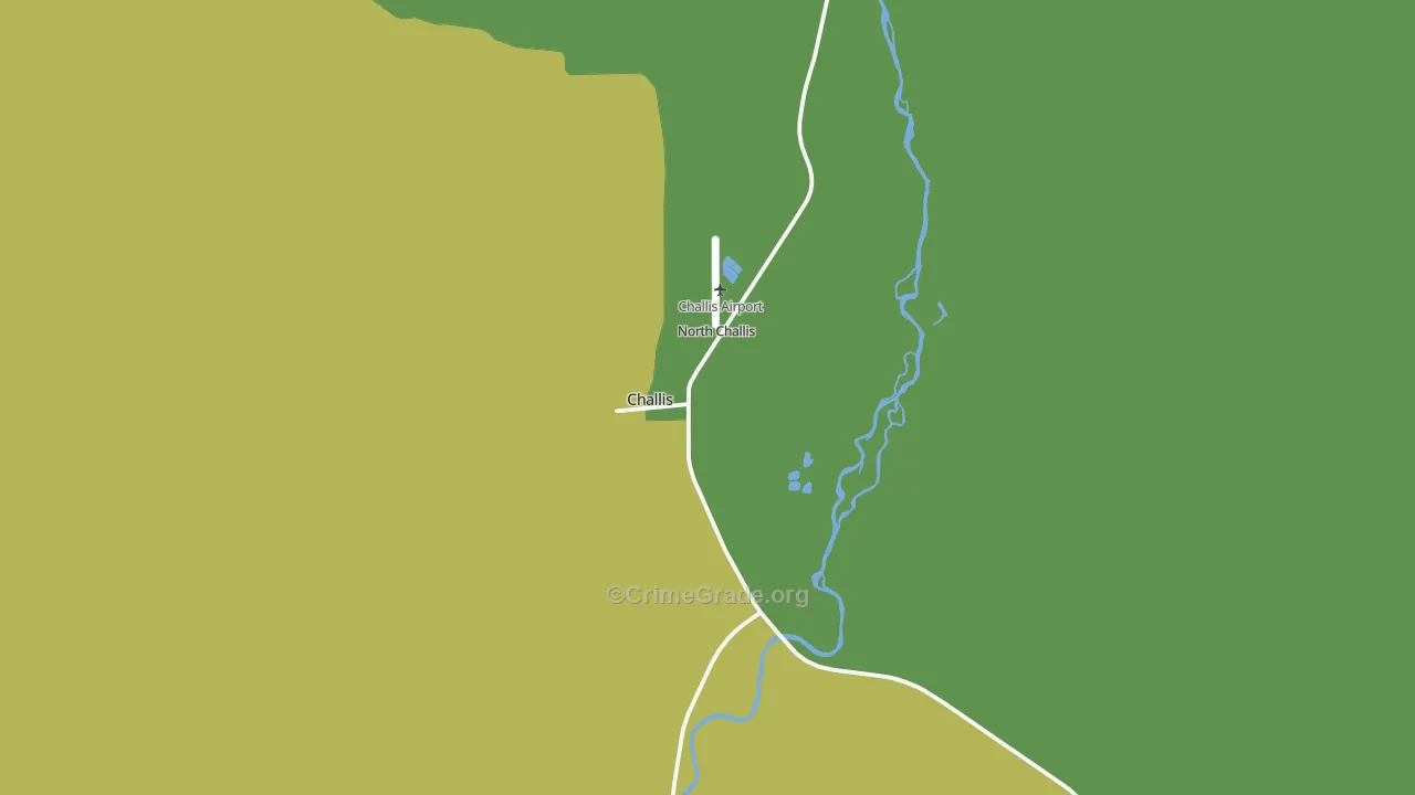 Challis, ID Map of Vehicle Theft Rates