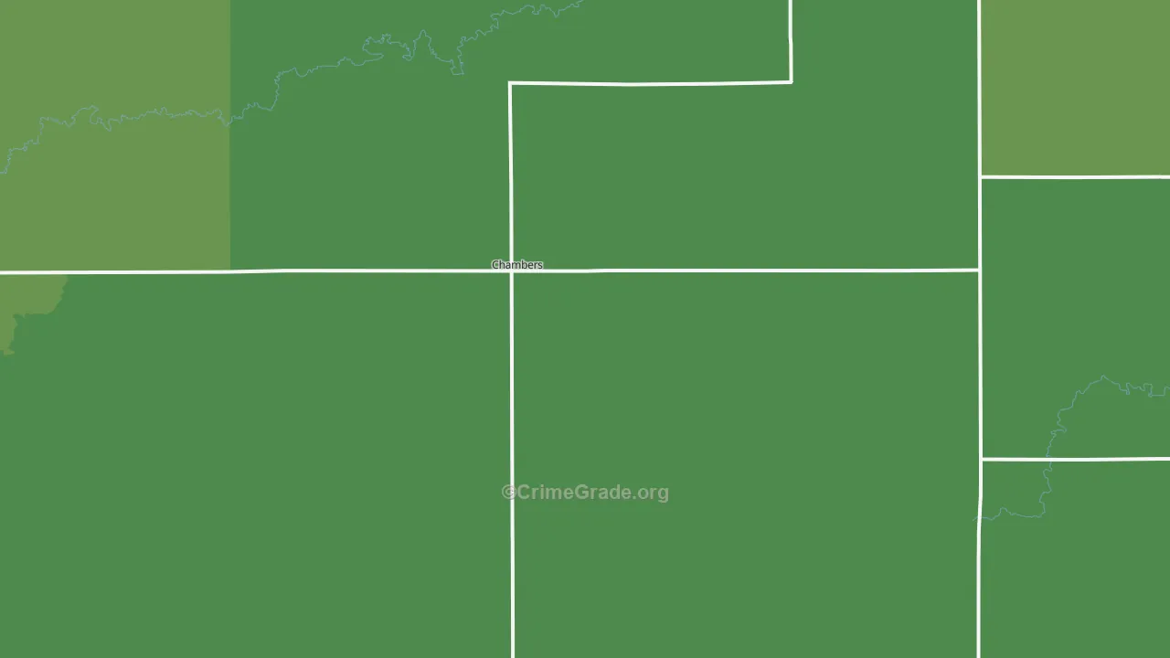 Chambers, NE Map of Vehicle Theft Rates