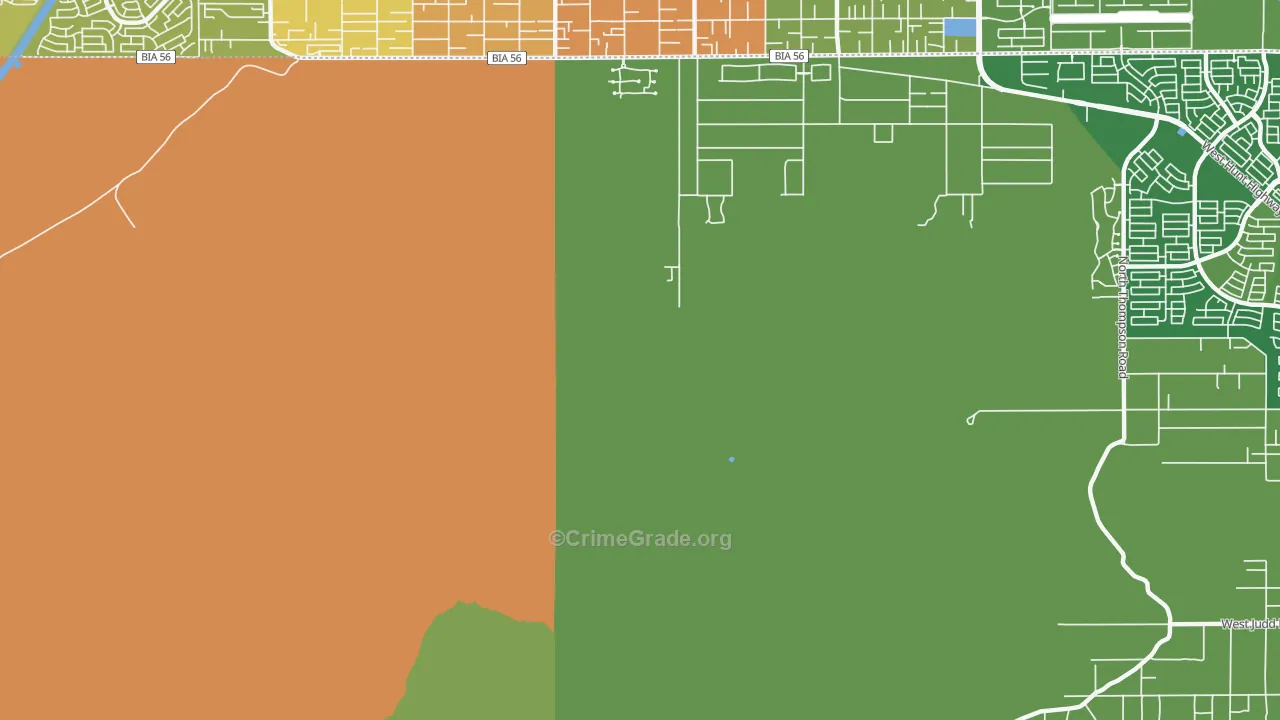 Chandler Heights, AZ Map of Vehicle Theft Rates