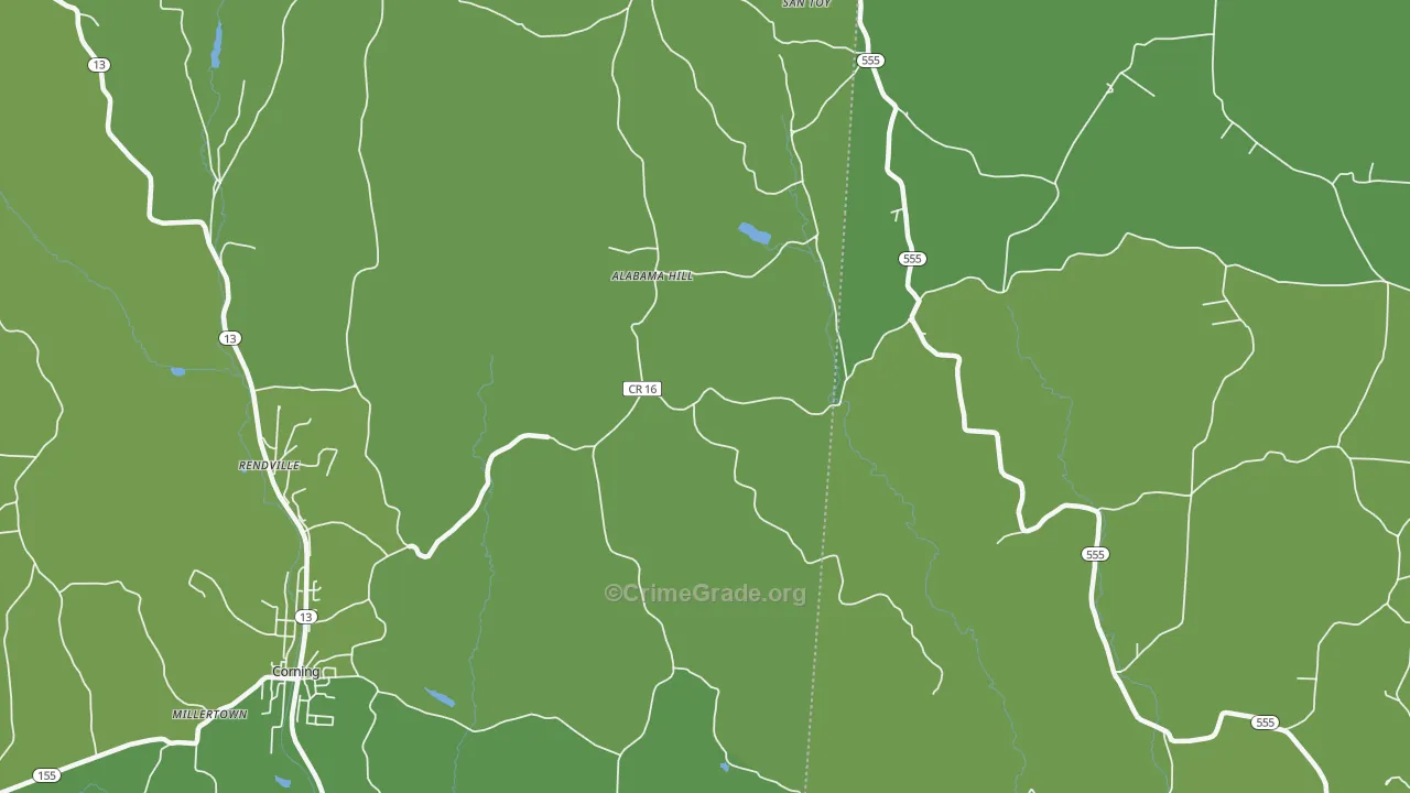 Chapel Hill, OH Map of Vehicle Theft Rates