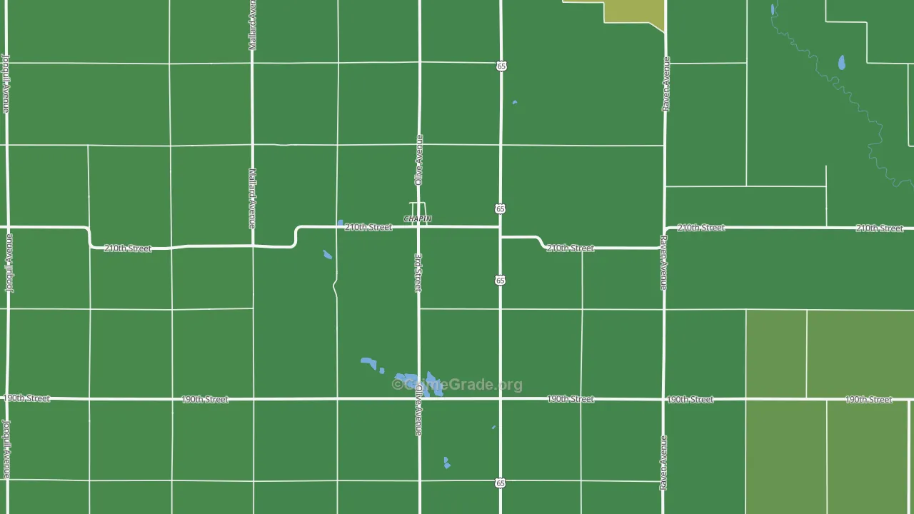 Chapin, IA Map of Vehicle Theft Rates