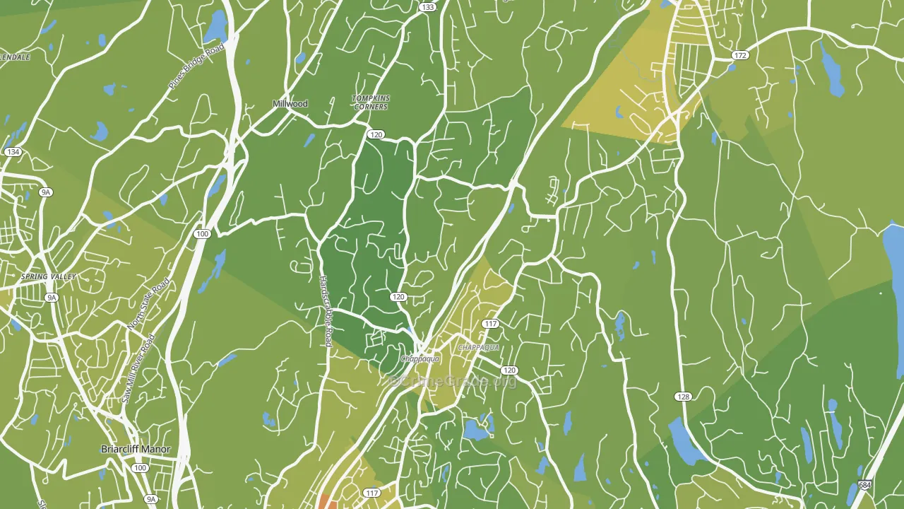 Chappaqua, NY Map of Vehicle Theft Rates