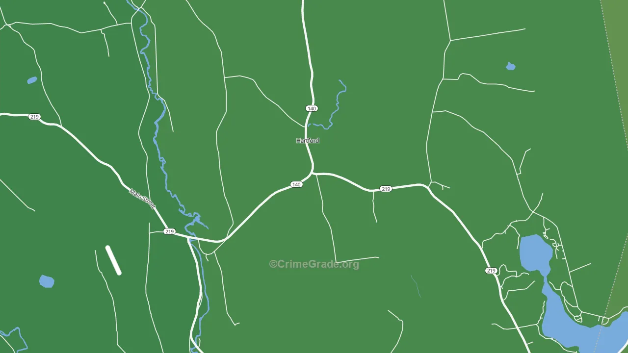 Chase Mills, ME Map of Vehicle Theft Rates