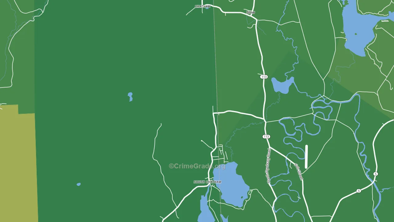 Chatham, NH Map of Vehicle Theft Rates