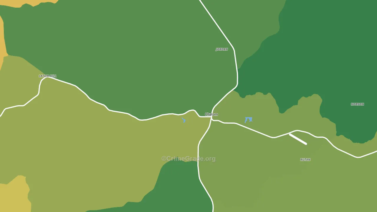 Chatom, AL Map of Vehicle Theft Rates