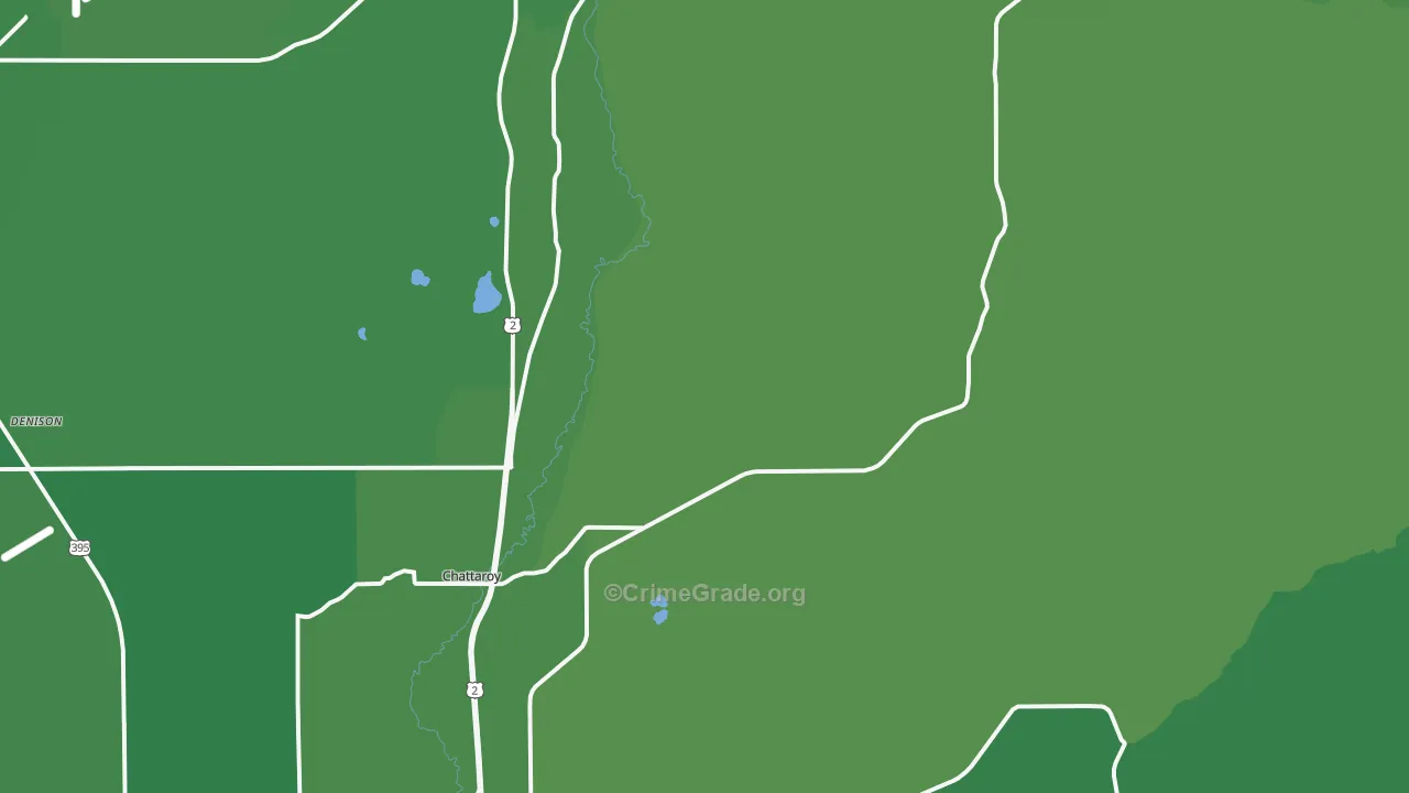 Chattaroy, WA Map of Vehicle Theft Rates