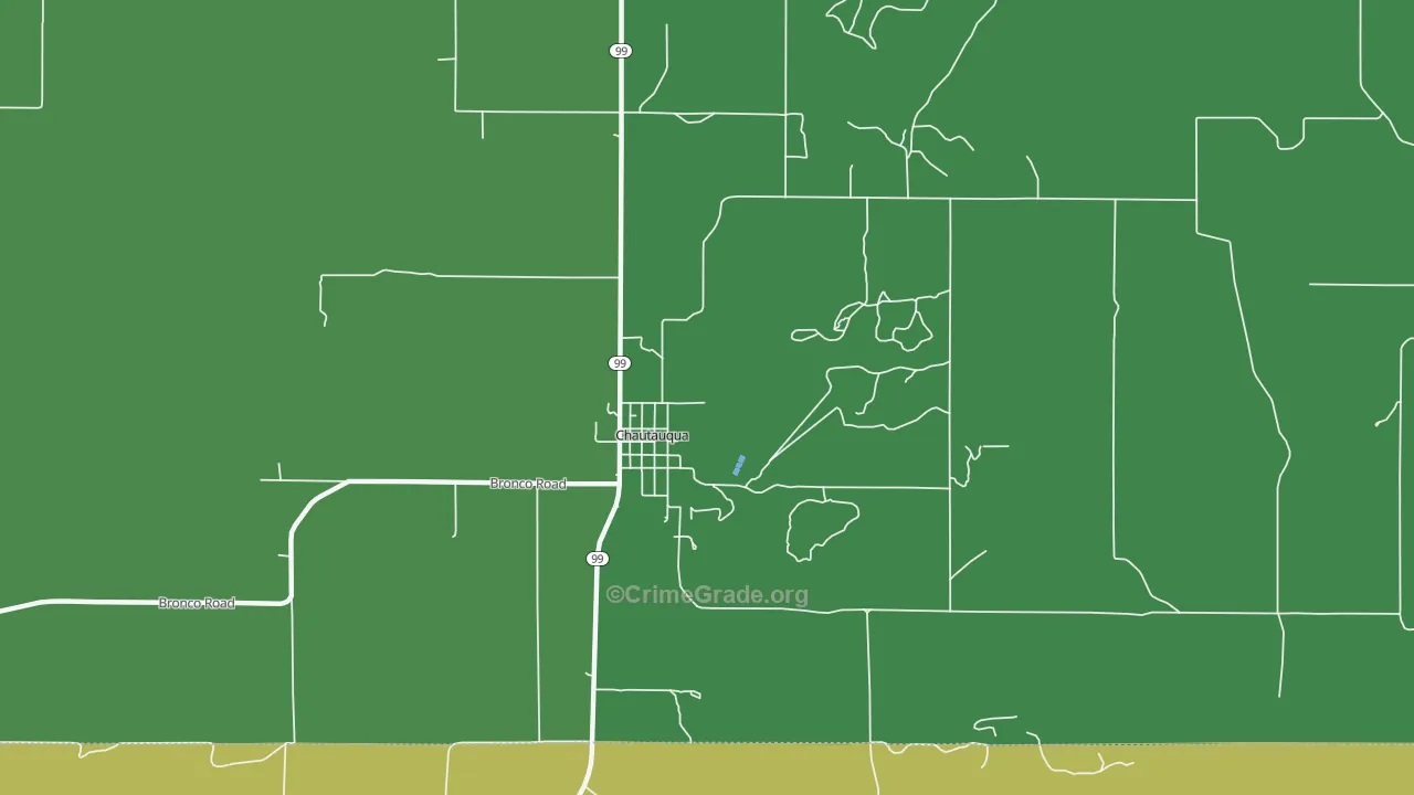 Chautauqua, KS Map of Vehicle Theft Rates