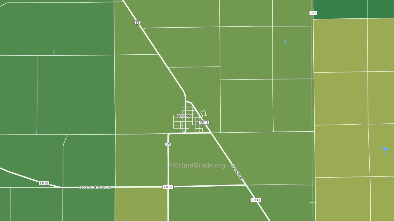 Cherry, IL Map of Vehicle Theft Rates