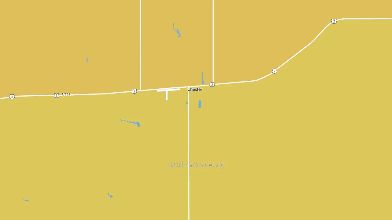 Chester, MT Map of Vehicle Theft Rates