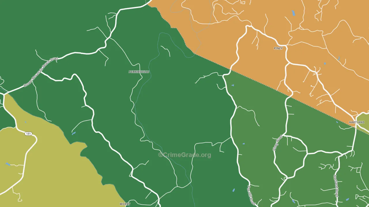 Chesterfield, NC Map of Vehicle Theft Rates