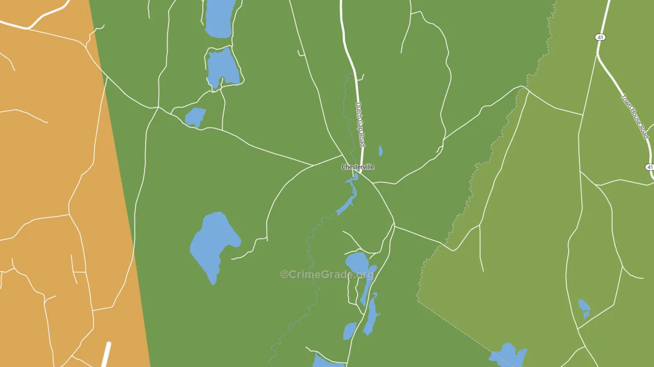 Chesterville, ME Map of Vehicle Theft Rates