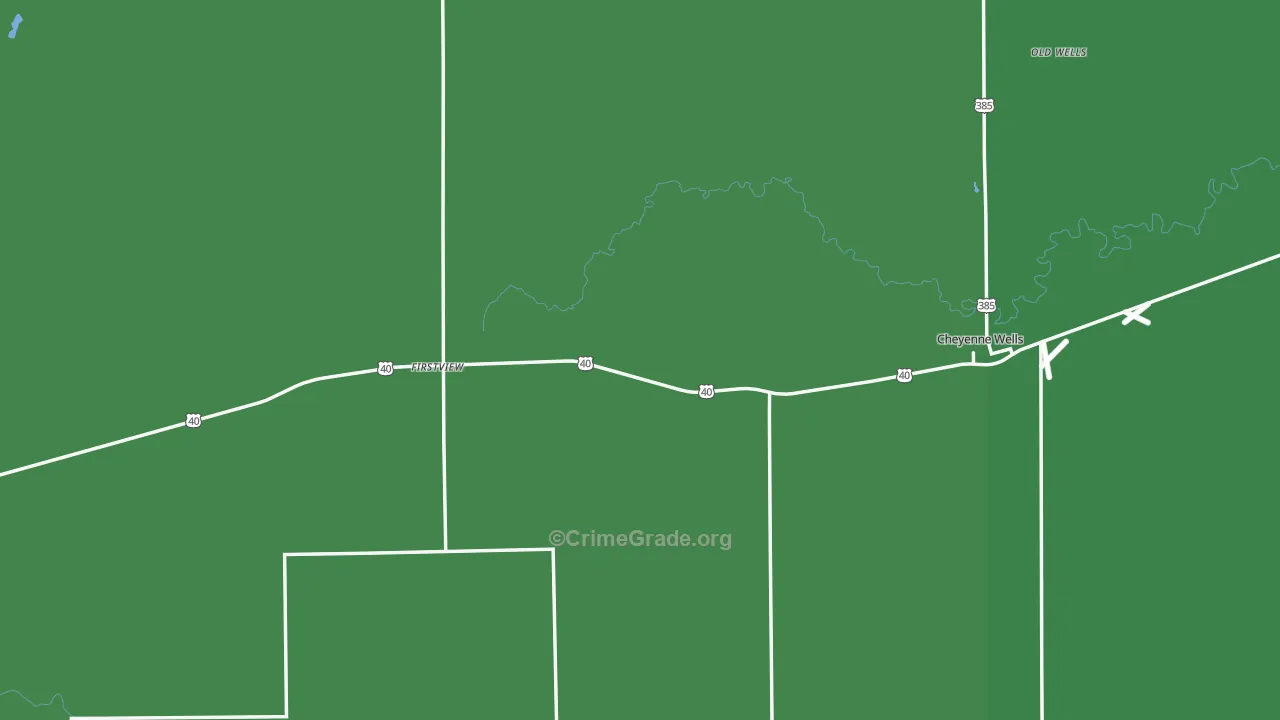 Cheyenne County, CO Map of Vehicle Theft Rates