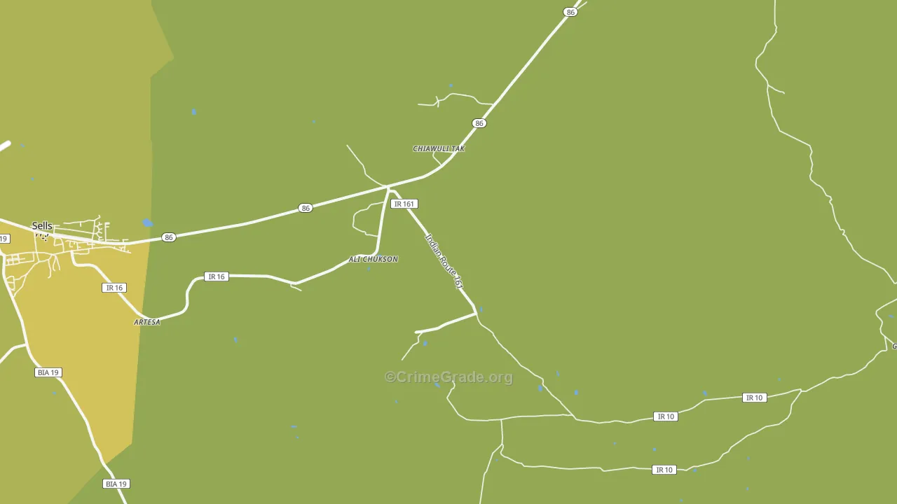 Chiawuli Tak, AZ Map of Vehicle Theft Rates