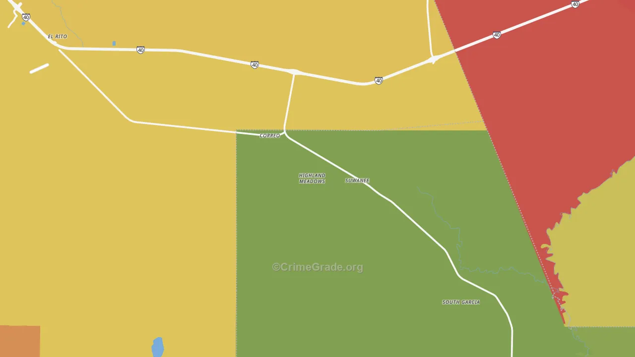 Chical, NM Map of Vehicle Theft Rates