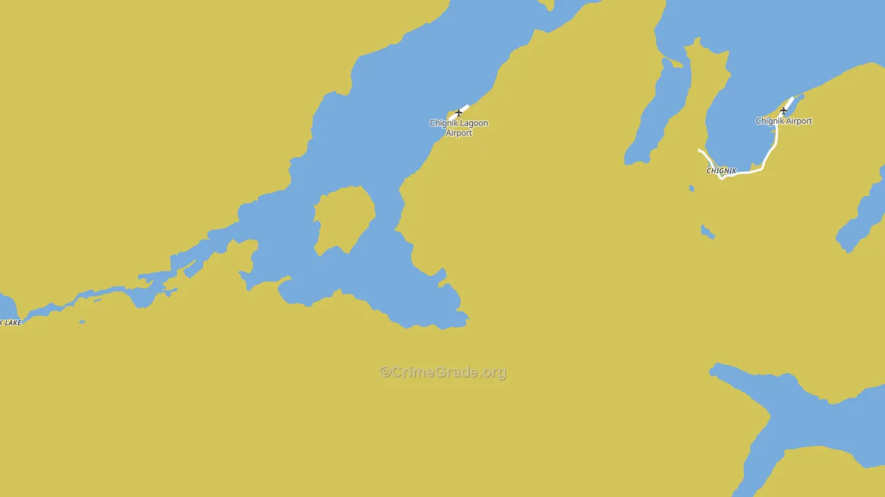 Chignik Lake, AK Map of Vehicle Theft Rates