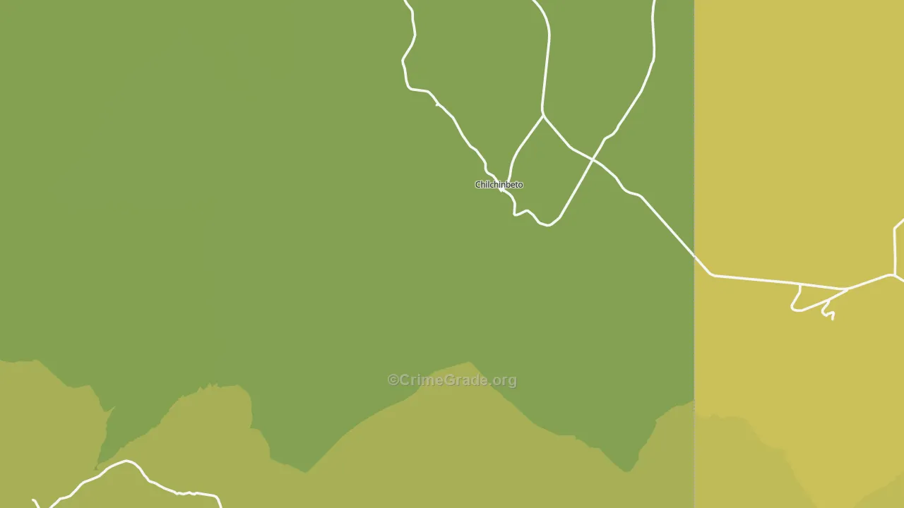 Chilchinbito, AZ Map of Vehicle Theft Rates